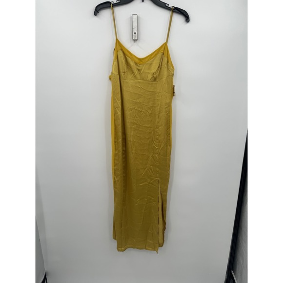 Free People Women's City Cool Midi Slip in Bitter Oil Size Large - Picture 3 of 8